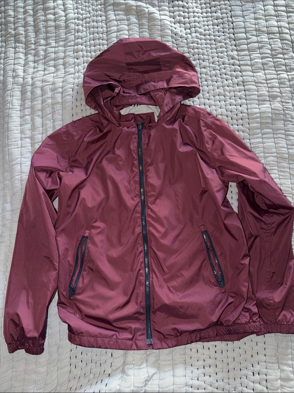 GAP Kids Hooded Windbreaker Jacket - Burgundy